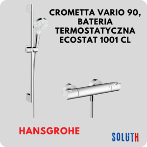 Crometta vario 90, bateria termostatyczna Ecostat 1001 cl