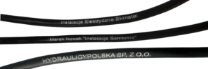 Znakowany przedłużacz bębnowy 3 Czarne Kable Klienta 300x100