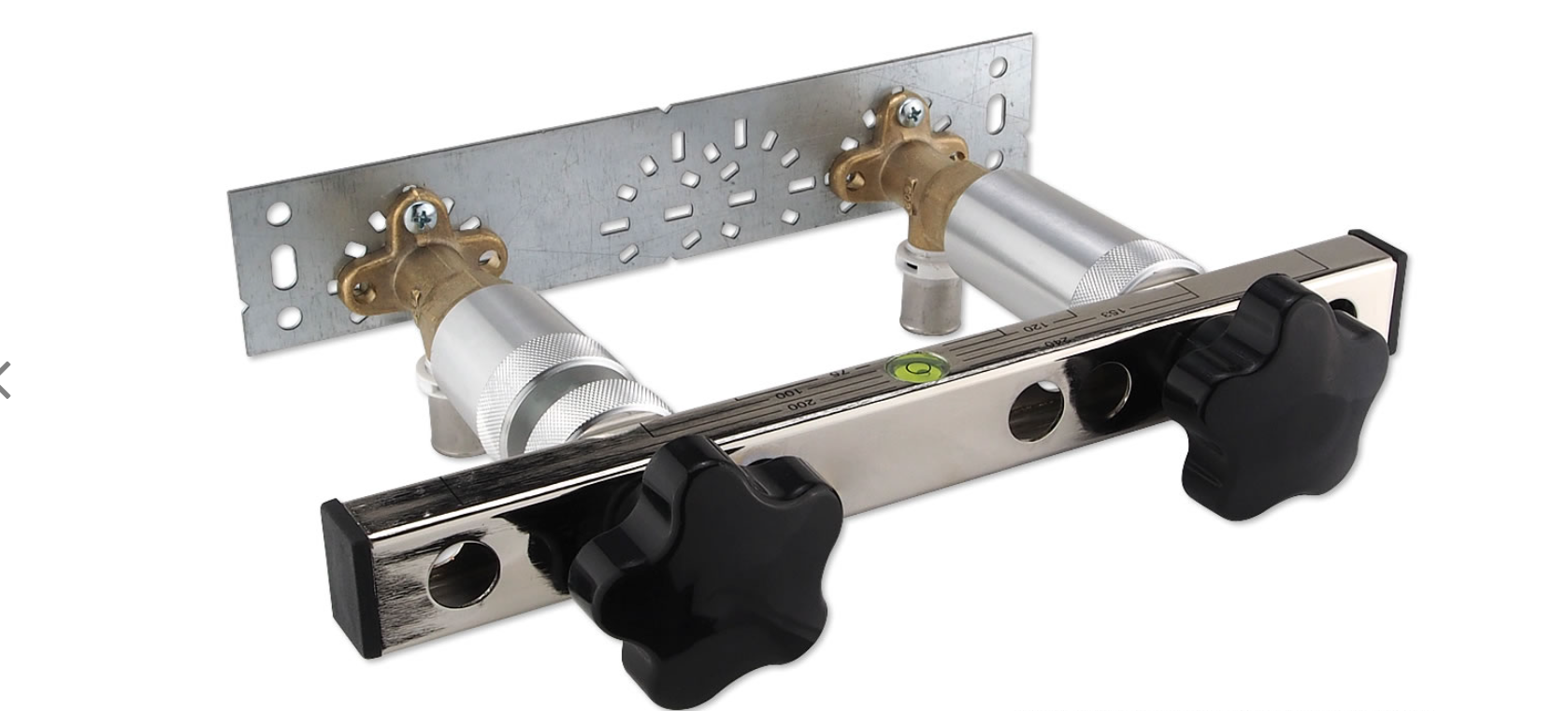 Poziomica do prawidłowego osadzania kolan w ściane Poziomica do prawidłowego osadzania kolan w ściane